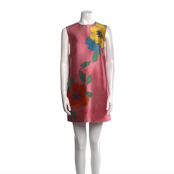 ISO ALÉMAIS Pink Floral Piato Mini Dress